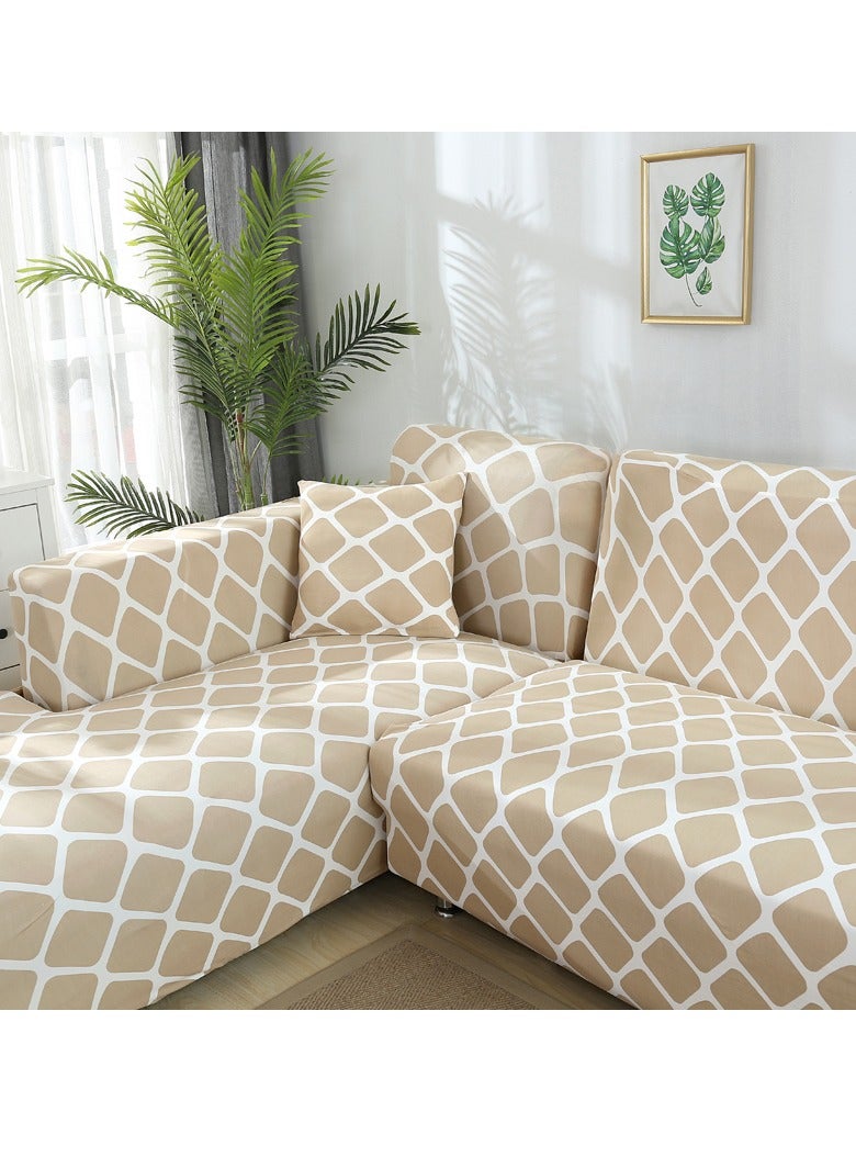 DUNISO Sofa cover, elastic printed sofa protective cover, anti slip furniture cover, anti fouling and wear resistant, suitable for all seasons, suitable for three seater sofas, 190 to 230cm  - Image 2
