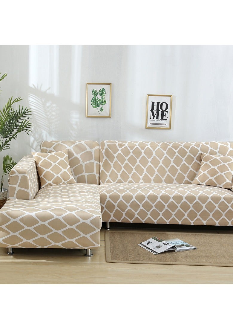 DUNISO Sofa cover, elastic printed sofa protective cover, anti slip furniture cover, anti fouling and wear resistant, suitable for all seasons, suitable for three seater sofas, 190 to 230cm  - Image 5