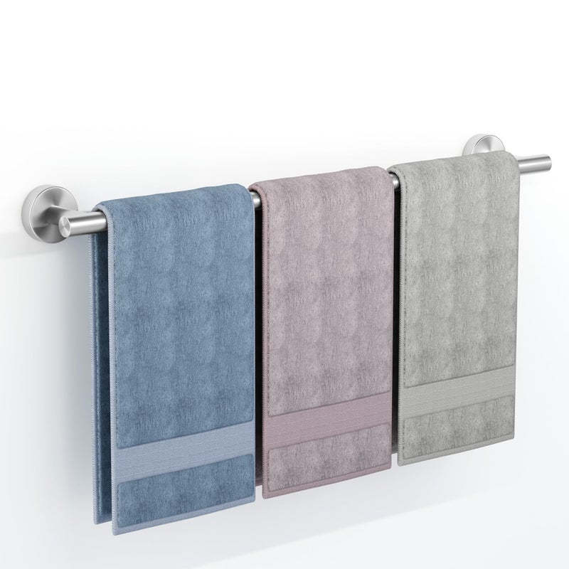 Brushed Nickel Towel Bar 24 Inch Towel Racks for Bathroom Wall Mounted SUS304 Stainless Steel Bathroom Towel Holder Total Length 264 Inch Towel Bars
