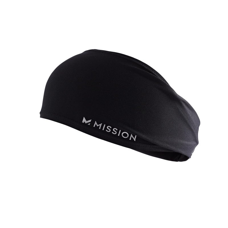 Mission Cooling Tapered Headband, Black - Lightweight & Breathable - Cools Up to 2 Hours - UPF 50 Sun Protection - Machine Washable - Image 1