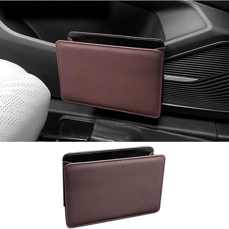 Jeep Patriot 2007 2016 Foldable Leather Car Rubbish Bin Brown Seat Back Storage Bag - Image 1