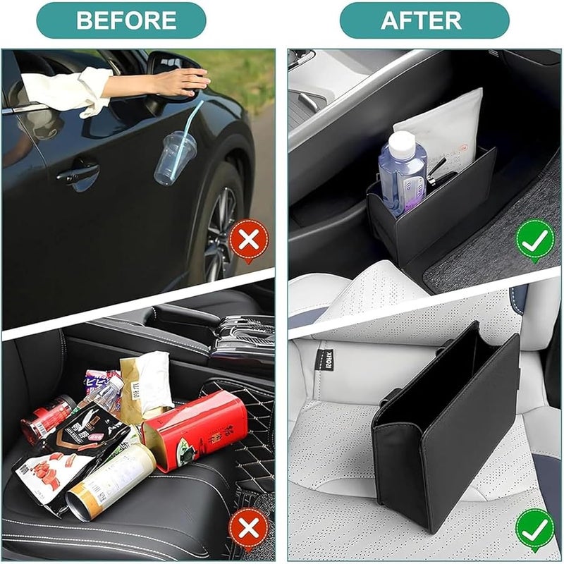 Jeep Patriot 2007 2016 Foldable Leather Car Rubbish Bin Brown Seat Back Storage Bag - Image 3