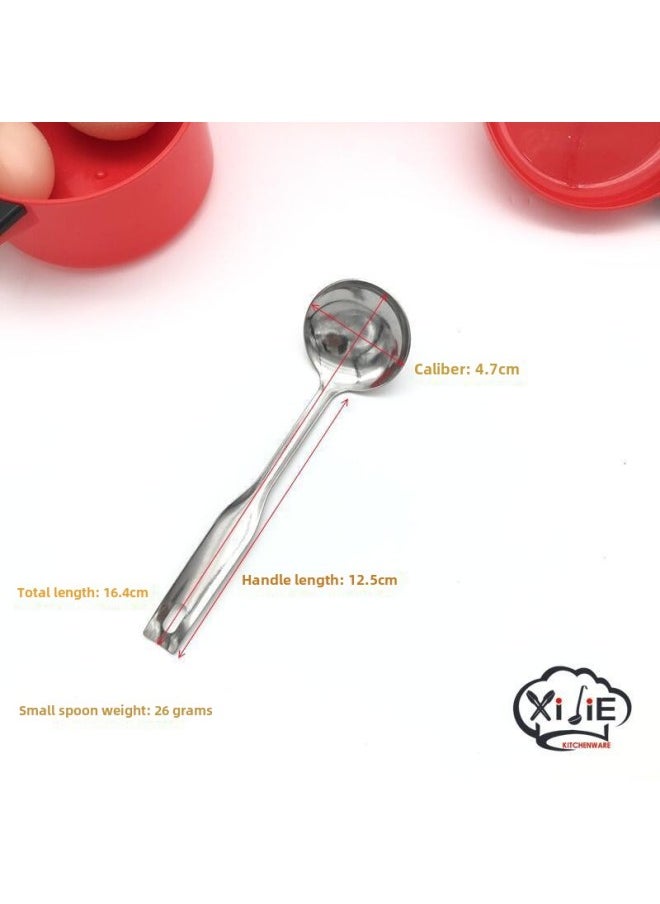 Generic Stainless Steel Wire Manual Egg Beater Spring Handle Mini Egg Gadget Kitchen Gadget Baking Milk Bubble Beating-Color:Mini Spoon  - Image 1