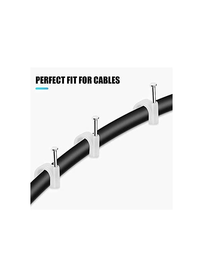 Abbasali 500pcs Circle Cable Clips Holder with Steel Nails 4mm 5mm 6mm 8mm 10mm Cable Management - Image 5