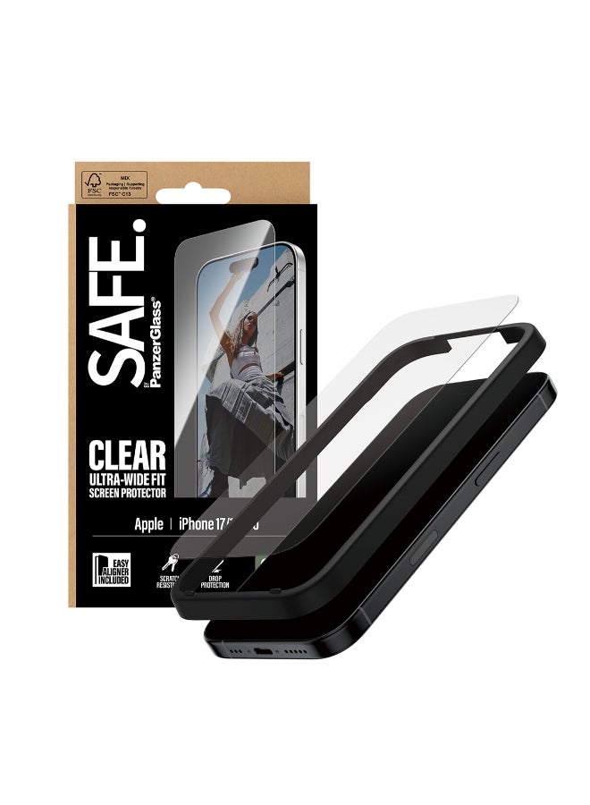 SAFE iPhone 17 / 16 Pro Screen Protector 6.3", Ultra Wide Fit Tempered Glass, Edge to Edge Drop Protection, Scratch Resistant, Case Friendly, w/ Easy Install Aligner - Clear - Image 4