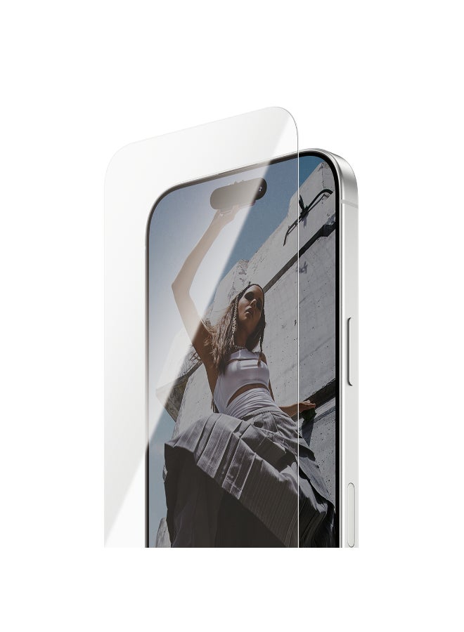 SAFE iPhone 17 / 16 Pro Screen Protector 6.3", Ultra Wide Fit Tempered Glass, Edge to Edge Drop Protection, Scratch Resistant, Case Friendly, w/ Easy Install Aligner - Clear - Image 5
