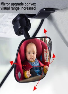 Oasisgalore Oasisgalore Baby Car Rear View Mirror Safe View Mirror with Wide Angle View Clear Adjustable Interior Accessories for Infant Kids Rear Seat Monitoring  - Image 3