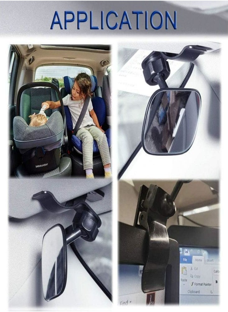 Oasisgalore - Oasisgalore Baby Car Rear View Mirror Safe View Mirror with Wide Angle View Clear Adjustable Interior Accessories for Infant Kids Rear Seat Monitoring - Image 1