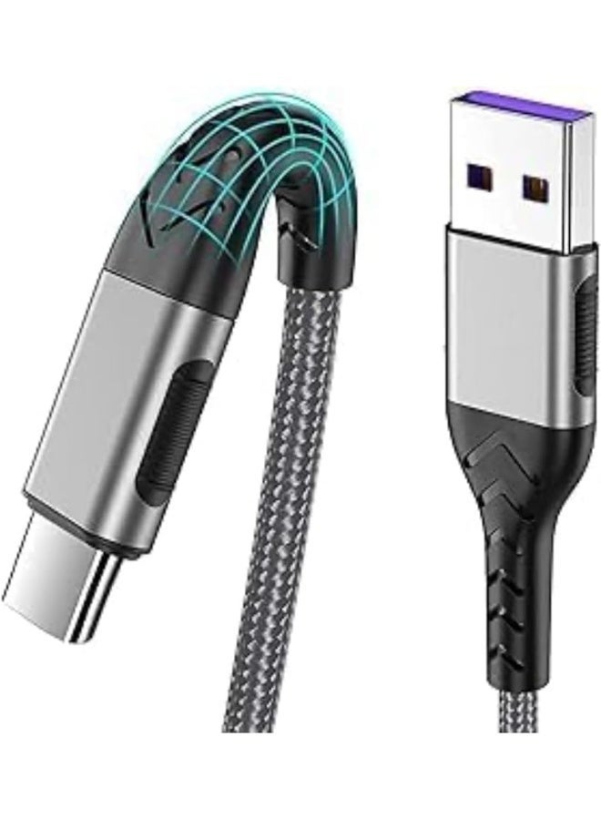 Cable USB Type C Fast Charging Cable 3METER LONG High Quality Silver Data AND Charging Cable for Smartphones AND Tablets - Image 1