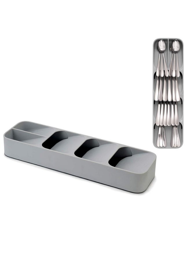 WinCheer صندوق تخزين أدوات المائدة، درج مطبخ منفصل، منظم تخزين أدوات المائدة، صينية حامل أدوات المائدة، رف حامل أدوات المائدة للسكاكين والشوك والملاعق الفضية - Image 1