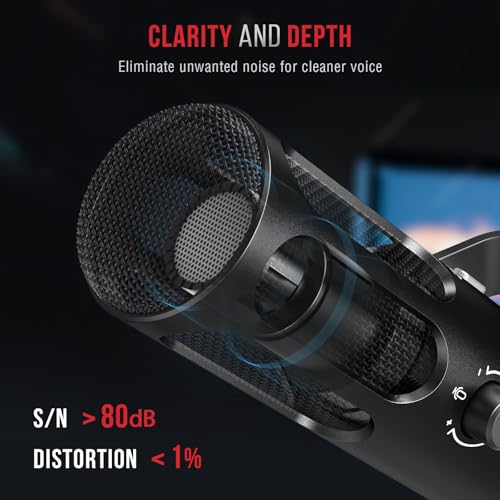 Fifine AmpliTank Tank3 XLR/USB Microphone Podcast, Studio Dynamic Microphone for Streaming, USB Recording Microphone XLR, PC Mic All Metal with Mute Button, Headphone Jack, for Vocal Voice Over - Image 3