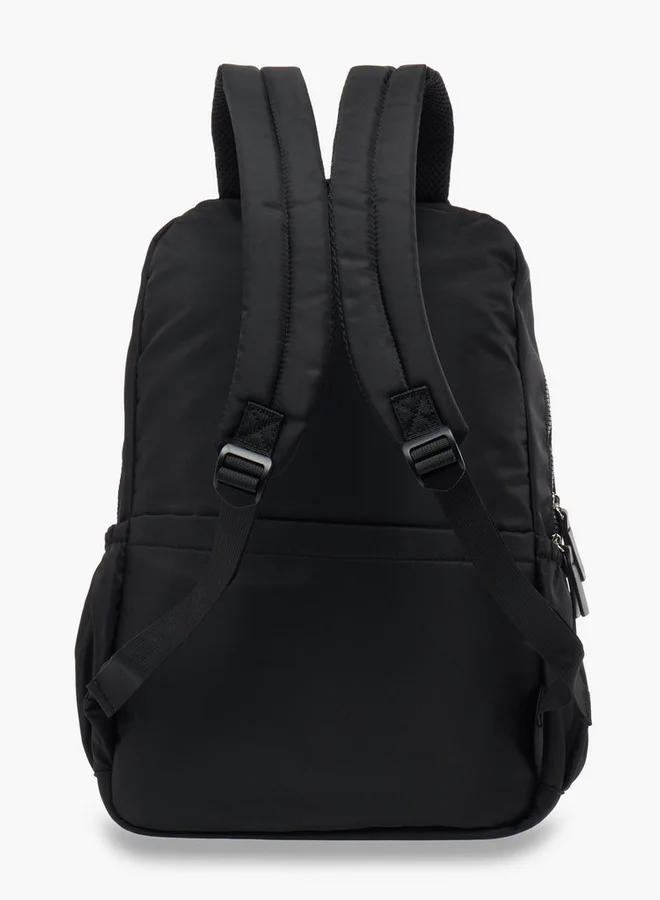 Lee Cooper Solid School Backpack with Adjustable Straps and Zip Closure - 31x13x45 cm