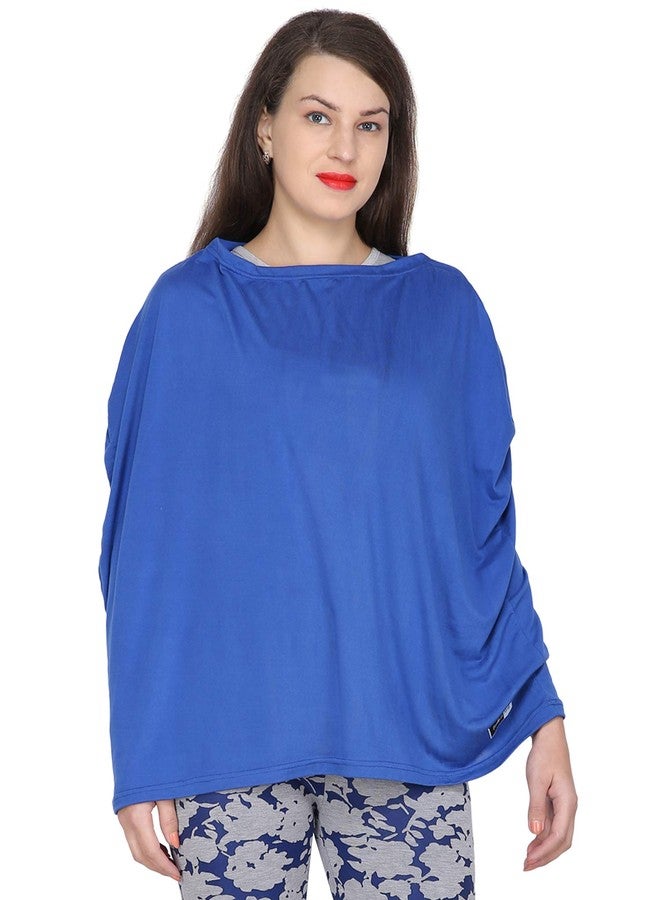 Feather Hug غطاء رضاعة فاخر من فيذر هاغ 360 درجة - مئزر رضاعة للأم، غطاء رضاعة مطاطي للأم، غطاء رضاعة غير شفاف للأم (أزرق)، عبوة من قطعة واحدة - Image 5