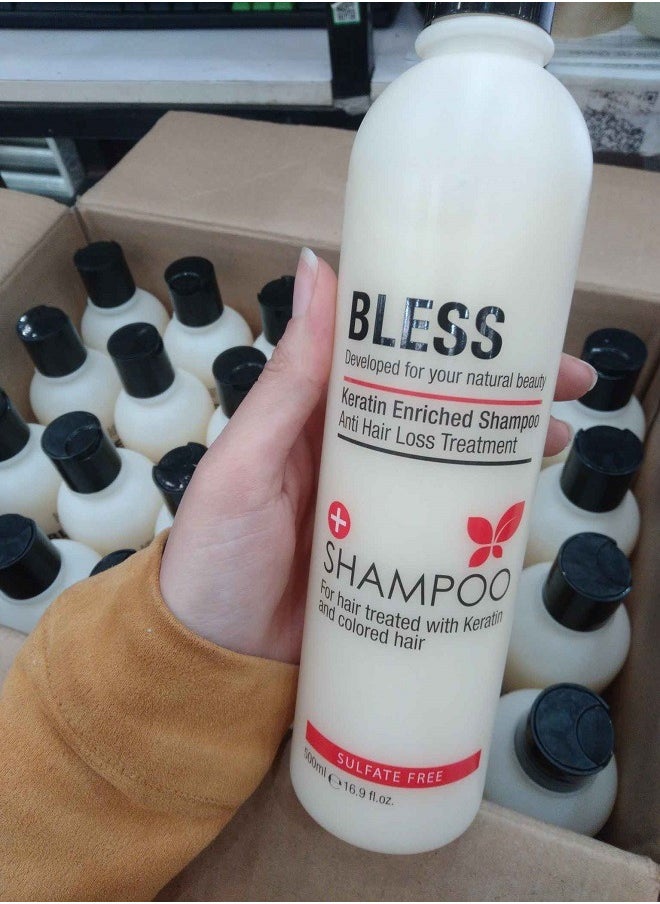 Bless Sulfate Free Shampoo For hair treated with keratin and colored hair 500ml  - Image 3