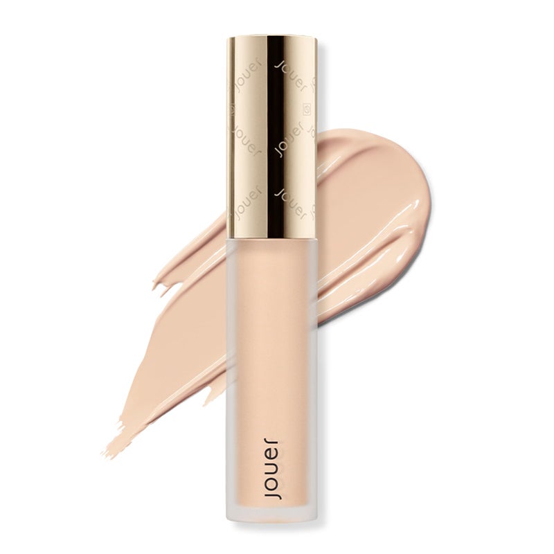 Jouer Essential High Coverage Liquid Concealer - Brightening Concealer - Color Corrector for Under Eye Dark Circles, Spot Coverage, and Eye Primer - Soft Matte Finish, Creme - Image 1