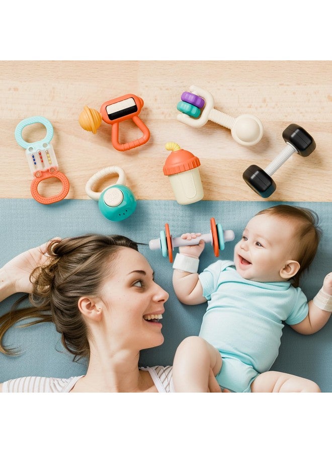iLearn Baby Rattle Teether Toy, Infant Gym Rattles Set For 3-6 Month, Newborn Teething Shake Spin Rattle, Carseat Stroller Toy Babies 6-12 First Shower Gift 4 5 8 9 10 18 Month Toddler Boy Girl - Image 3
