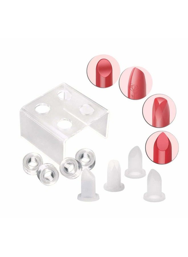 AKOAK 9 Pcs/Set Simple DIY Lipstick Mould,Creative and Lovely Various Shapes of Lipstick Making Mould for 12.1mm Lipstick Tube,Nail/Flower/Beak/Diamond - Image 1