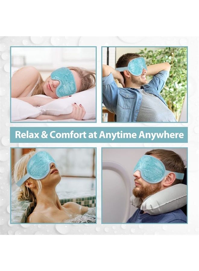 NEWGO Cold Cooling Eye Mask for Dry Eyes, Gel Eye Mask Frozen Reusable Eye Ice Pack Cold Eye Compress for Dark Circles, Migraines, Eye Surgery, Skin Care (Blue) - Image 5
