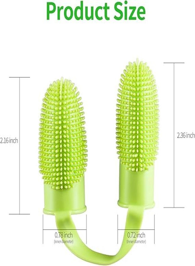 Styllent 3 Pack Toothbrush for Dog, Finger Toothbrush Kit, 135ºSurround Soft Bristles for Easy Teeth Cleaning, Double-Finger Toothbrush Dental Care Suitable For Large To Small Dogs Cats And Small Pets - Image 2