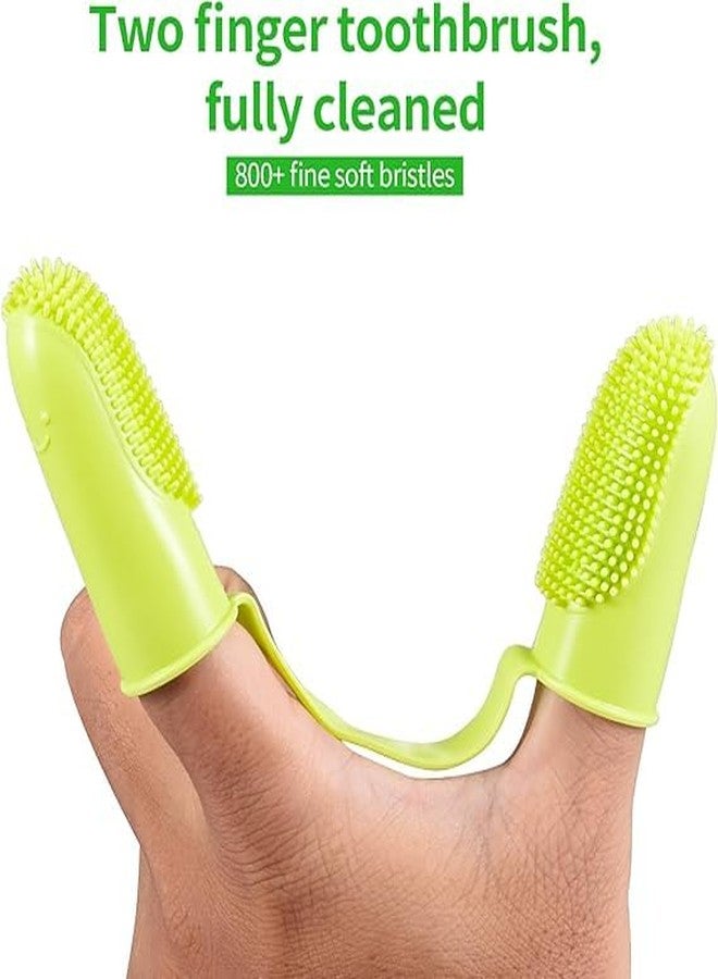 Styllent 3 Pack Toothbrush for Dog, Finger Toothbrush Kit, 135ºSurround Soft Bristles for Easy Teeth Cleaning, Double-Finger Toothbrush Dental Care Suitable For Large To Small Dogs Cats And Small Pets - Image 4