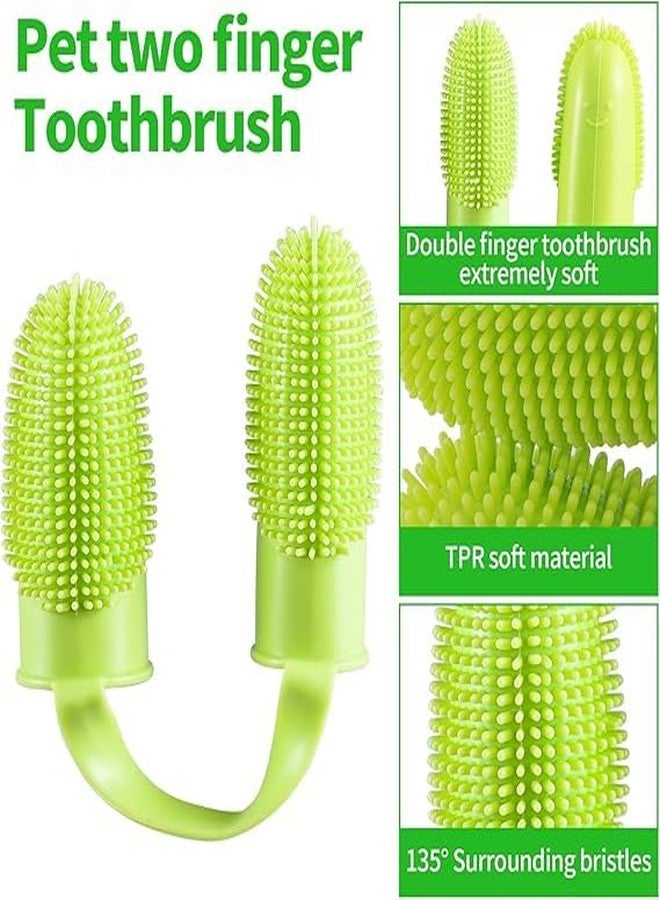 Styllent 3 Pack Toothbrush for Dog, Finger Toothbrush Kit, 135ºSurround Soft Bristles for Easy Teeth Cleaning, Double-Finger Toothbrush Dental Care Suitable For Large To Small Dogs Cats And Small Pets - Image 5