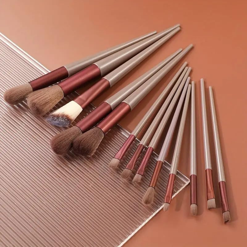Dkriva Makeup Brushes 13 Pcs Makeup Kit Foundation Brush Eyeshadow Brush Make up Brush Set with BagMulticolour - Image 2