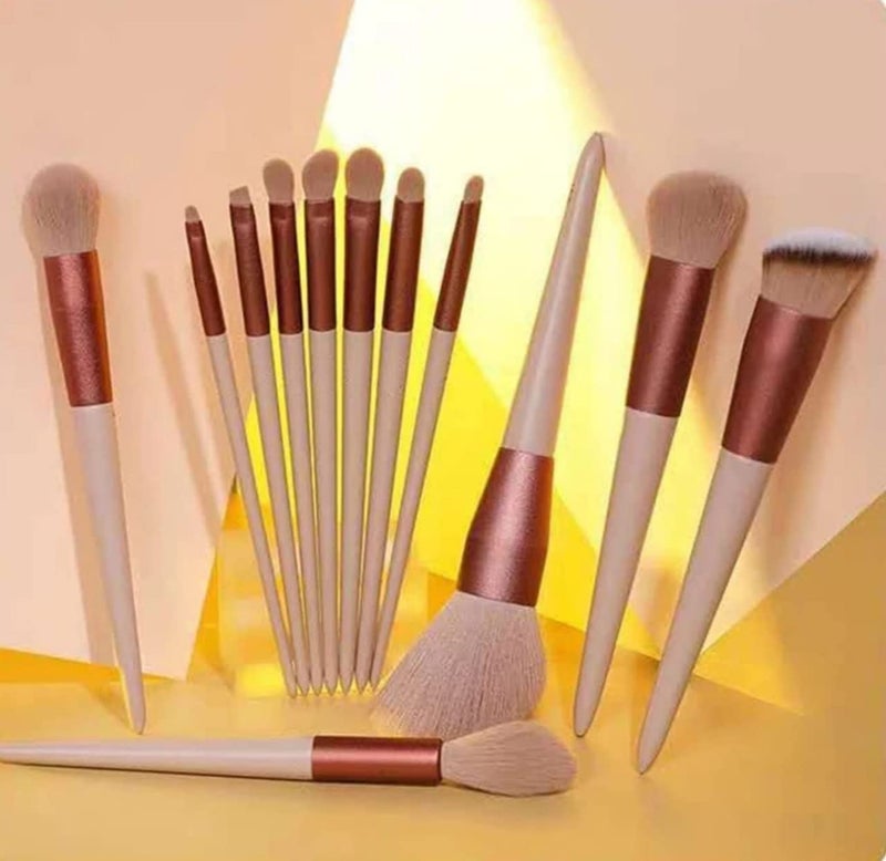 Dkriva Makeup Brushes 13 Pcs Makeup Kit Foundation Brush Eyeshadow Brush Make up Brush Set with BagMulticolour - Image 1