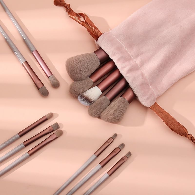 Dkriva Makeup Brushes 13 Pcs Makeup Kit Foundation Brush Eyeshadow Brush Make up Brush Set with BagMulticolour - Image 3