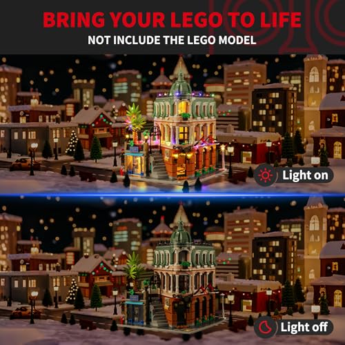 BRIKSMAX 20 Light Kit for LegoBoutique Hotel Innovative Led Lighting Compatible with Lego Icons 10297 Not Included Model Set - Image 5