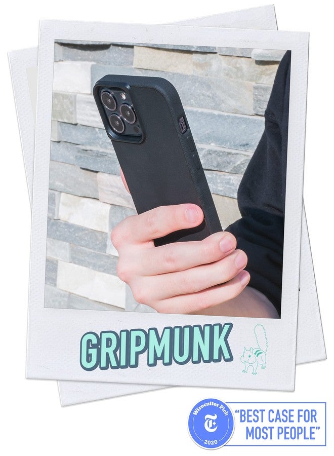 Smartish iPhone 13 Pro Slim Case - Gripmunk - [Lightweight + Protective] Thin Grip Cover - Black Tie Affair - Image 2