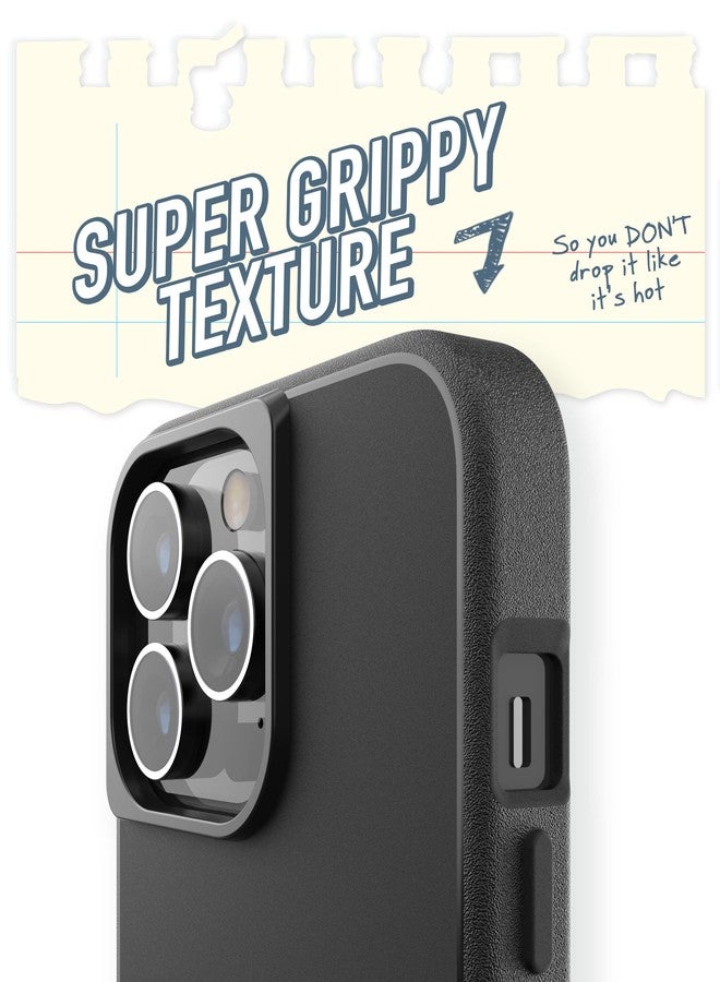 Smartish iPhone 13 Pro Slim Case - Gripmunk - [Lightweight + Protective] Thin Grip Cover - Black Tie Affair - Image 3