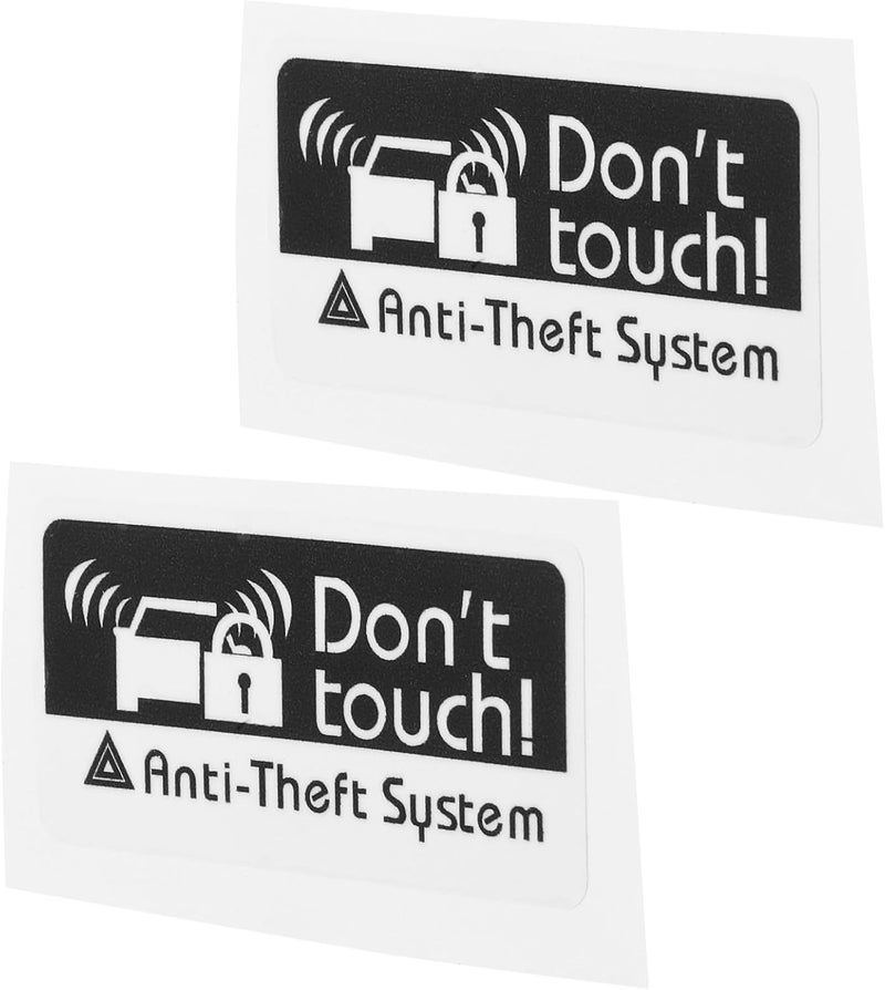 ULTECHNOVO 2pcs Car Door Alert Sticker Vehicle Warning Decal Anti-Theft System Security Notice High Adhesion Do Not Touch Car Sticker for Automotive Exterior Use - Image 1
