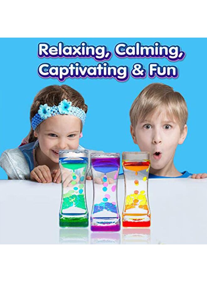 LAMAY Liquid Motion Bubbler Water Timer Fidget Toy Sensory Toys ADHD Fidget Toy Anxiety Autism Toys Calm Relaxing Desk Toys/Red yellow - Image 5