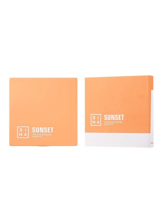 3INA MAKEUP - Vegan - Cruelty Free - The Sunset Eyeshadow Palette - Multicolor - 9 Buildable Longwearing Highly Pigmented Peach, Terracotta and Golden Shades  - Image 2