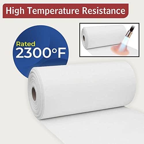 SIMOND STORE Ceramic Fiber Paper - 1/32" Thick x 24 Inch x 25 Feet - 2300F Rated - Non Asbestos - High Temperature Insulation Gasket Paper for Stoves, Furnaces, Glass Fusings, Kilns - Image 2