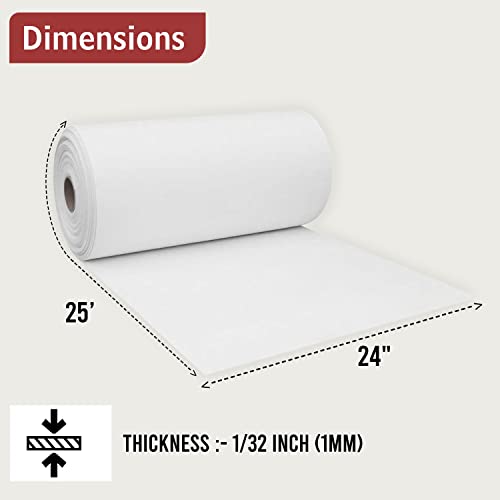 SIMOND STORE Ceramic Fiber Paper - 1/32" Thick x 24 Inch x 25 Feet - 2300F Rated - Non Asbestos - High Temperature Insulation Gasket Paper for Stoves, Furnaces, Glass Fusings, Kilns - Image 4