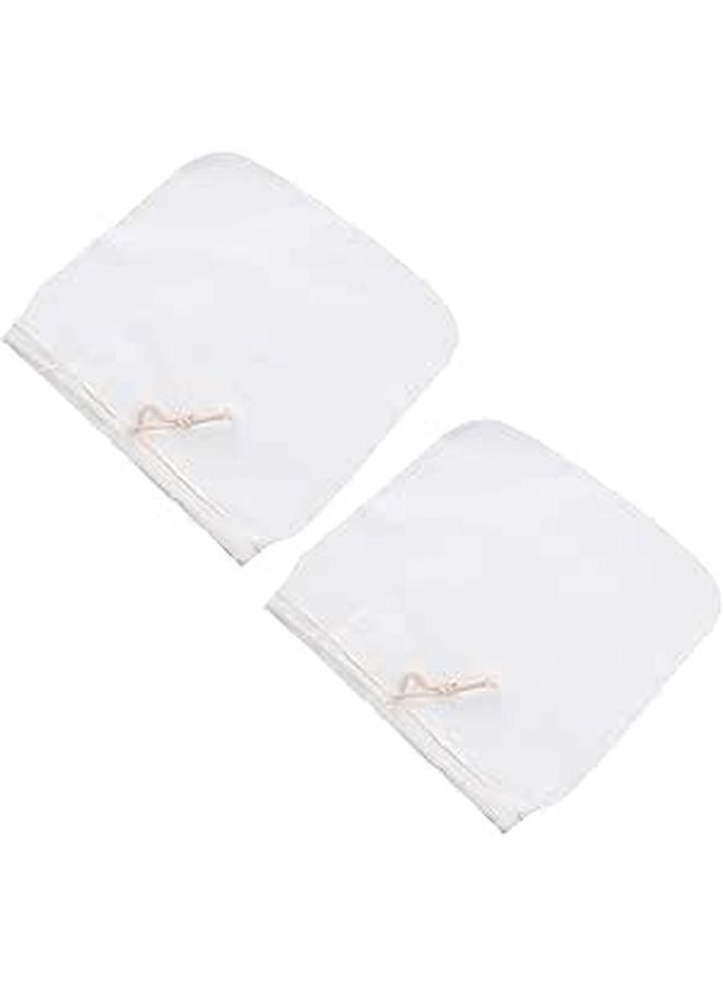Thickened Cotton Linen Reusable Food Filter Bag 25x30cm 2pcs for Brewing Tea Coffee - Image 1