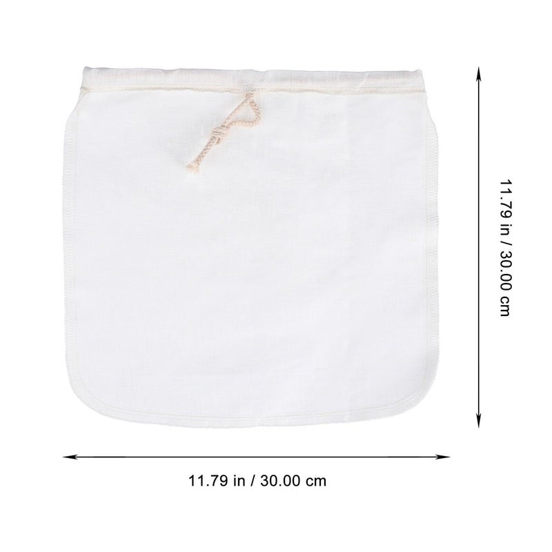 Thickened Cotton Linen Reusable Food Filter Bag 25x30cm 2pcs for Brewing Tea Coffee - Image 3