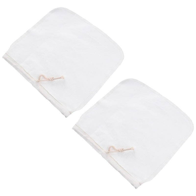 Thickened Cotton Linen Reusable Food Filter Bag 25x30cm 2pcs for Brewing Tea Coffee - Image 2