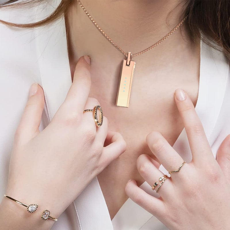 MIJOBS Necklace Compatible with Fitbit Flex 2 Band Stainless Steel Pendant Metal Accessory - Image 5