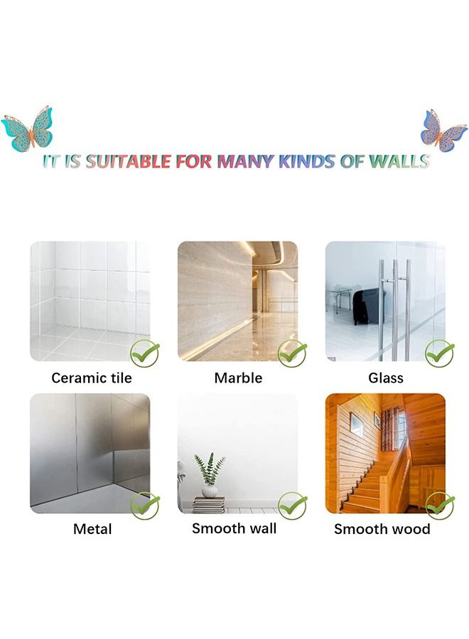 3D Butterfly Wall Decor, 12 Pcs Butterfly Decorations Double Layers Wall Stickers for Party Decorations Baby Show Decorations Wedding Decor Room Dcor DIY Gift  Multiple Colors Randomly - Image 5