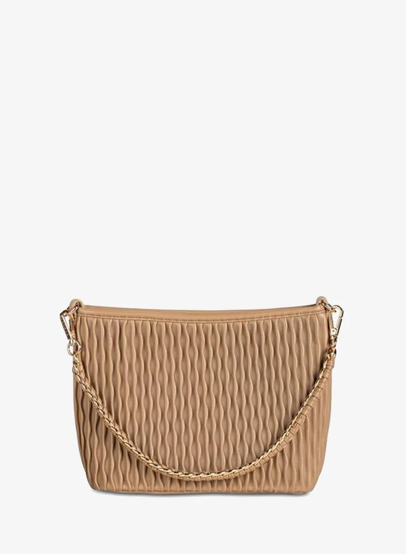 Vincci Brown Women Chain Detailed Shoulder Bag for Women | Best Price UAE
