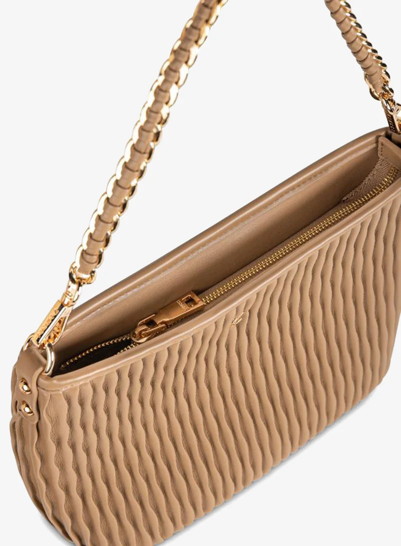 Vincci Brown Women Chain Detailed Shoulder Bag for Women | Best Price UAE