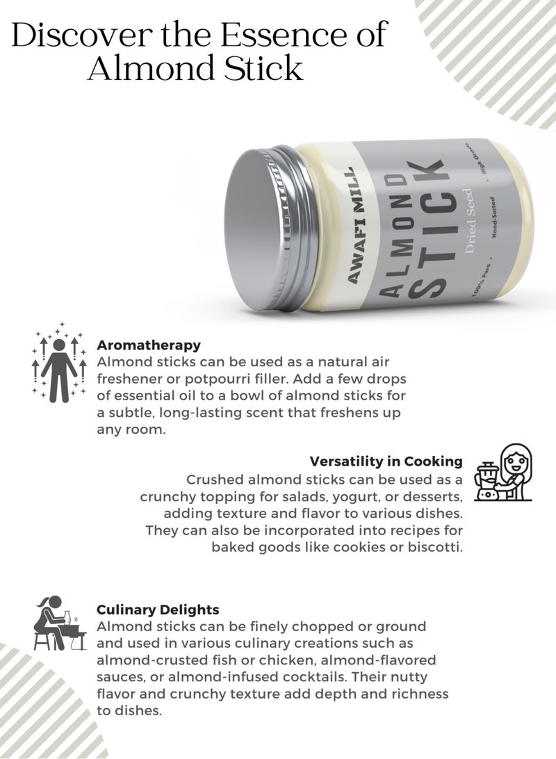 أباميك أوافي ميل أعواد اللوز المجففة | مكون عطري طبيعي للاستخدامات الطهي والحرف اليدوية - Image 2