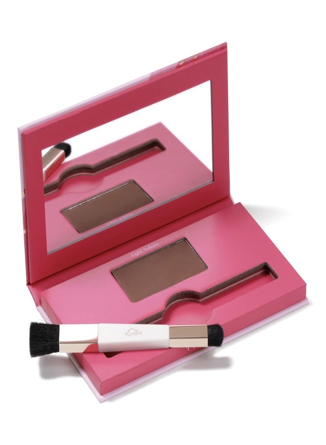 eSalon Root Touch Up + Brow Powder, Conceal & Cover (Light Auburn) - Hairline Powder for Women - Scalp Concealer & Filler for Thinning & Gray Hair Coverage - Creates Thicker & Fuller-Looking Hair - Image 1