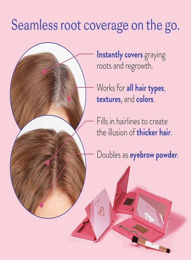 eSalon Root Touch Up + Brow Powder, Conceal & Cover (Light Auburn) - Hairline Powder for Women - Scalp Concealer & Filler for Thinning & Gray Hair Coverage - Creates Thicker & Fuller-Looking Hair - Image 2