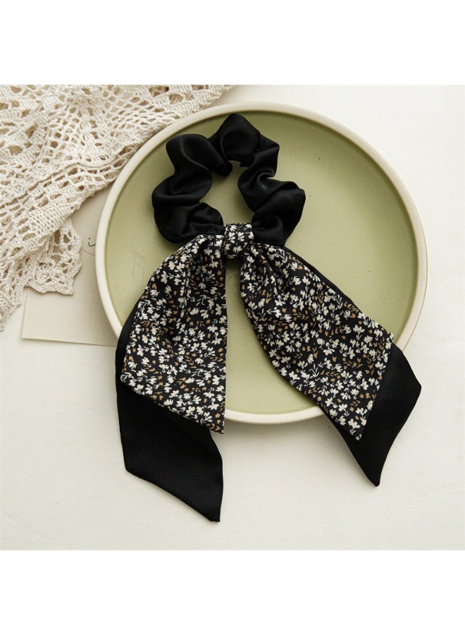إسكدنيا إكسسوار رباط شعر مزخرف بطبعة زهور للفتيات، بأسلوب متنوع يناسب إنستغرام - Image 3