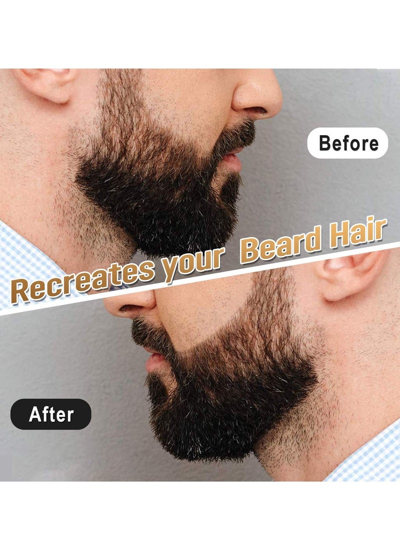 Waterproof Double Headed Beard Filling Pen Set Dark Brown