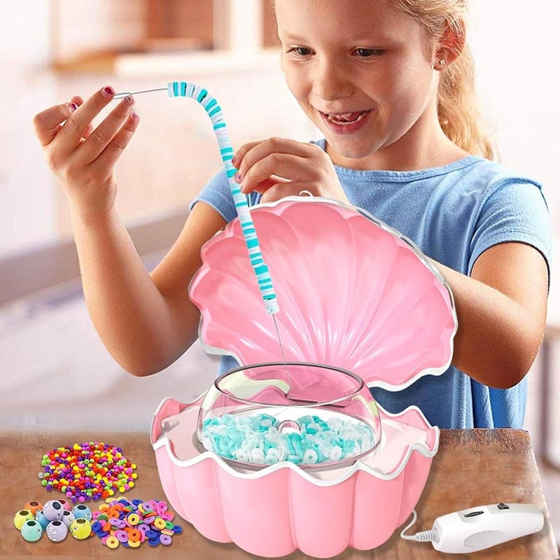 Pink Electric Bead Spinner Bracelet Maker Machine Adjustable Speed USB Charging Jewelry Craft Tool - Image 4