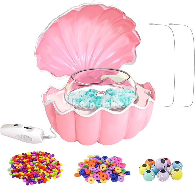 Pink Electric Bead Spinner Bracelet Maker Machine Adjustable Speed USB Charging Jewelry Craft Tool - Image 2